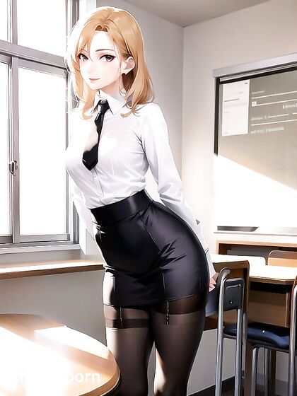 Nylon Stockings Temptation - Classroom Standing Hentai Seduction