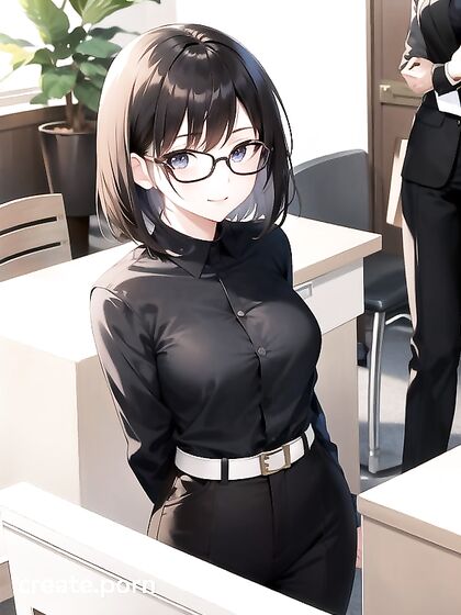 Happy Standing Solo Performance in Horny Hentai AI Image