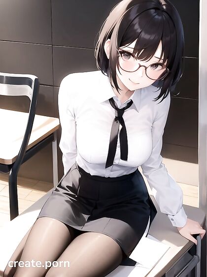 Medium-Busted Beauty in Stockings Stands for Intense Hentai Pleasure