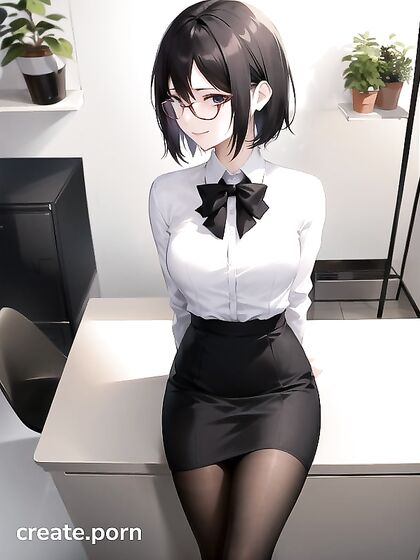 Pale-Skinned Beauty in Stockings Shows Off Her Medium-Ass in Steaming Hentai AI Image