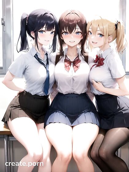Pigtails and Thick Thighs in a Sexy School Uniform Hentai Fantasy