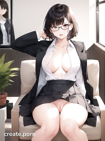 Medium Breasts and Partially Undressed Skirts in Steamy Hentai AI Image