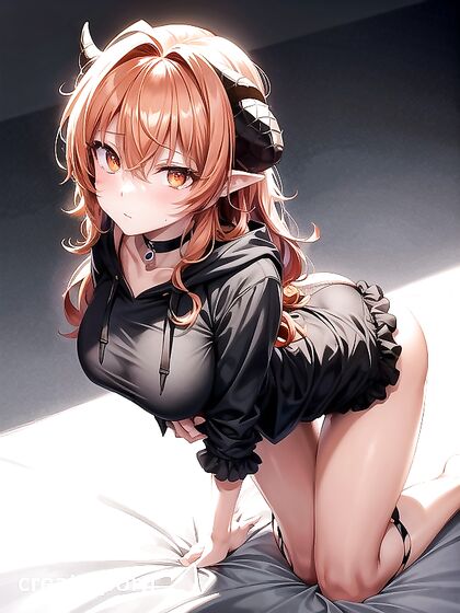 Sweaty Demon Stares Intensely at You for Hot Hentai AI Image