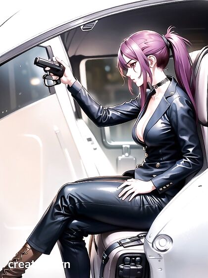 Jacketed Beauty in Side View for steamy 18+ Hentai AI Image