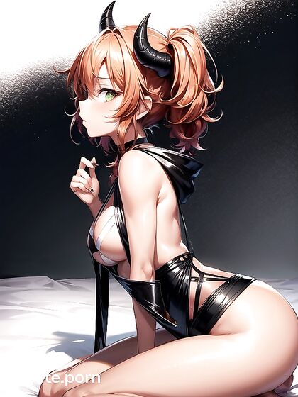 Glowing-Eyed Beauty With Small Breasts Seduces You in This Mesmerizing Hentai AI Image