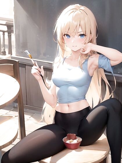 Noon Front View - Legs Spread Seduction in Hentai Hentai AI Image