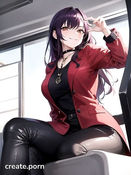 Teen 18+ in Jacket and Boots Seduces in Steaming Hentai AI Image