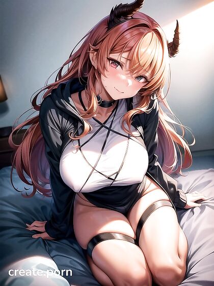 Ginger Beauty Choked Top-Down in Steamy Hentai AI Image
