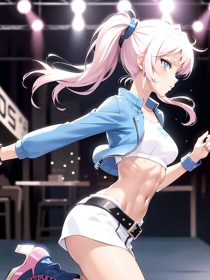 Club Night Fantasies - Side View Action in Safe-for-Work Hentai AI Image