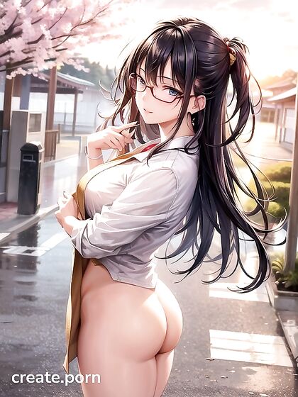 Gold-Skinned Beauty in School Uniform Enjoys Intense Hentai Pleasure