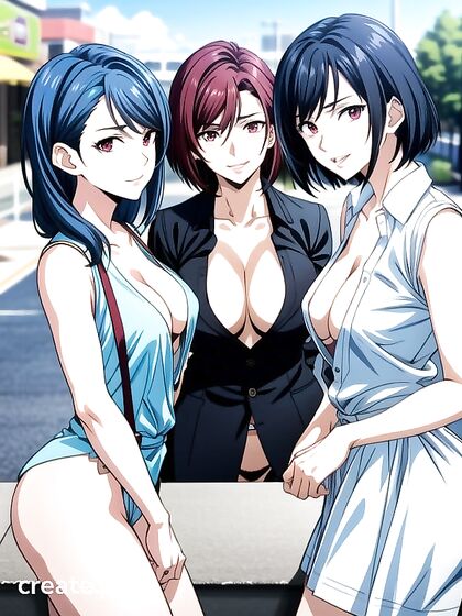 Red-Haired Beauty Shows Off Her Front in Sexy Short-Length Hentai AI Image