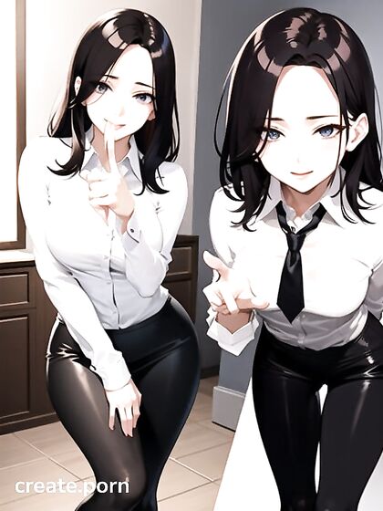 Skinny Model Over 20 Seduces in Sultry Hentai AI Image