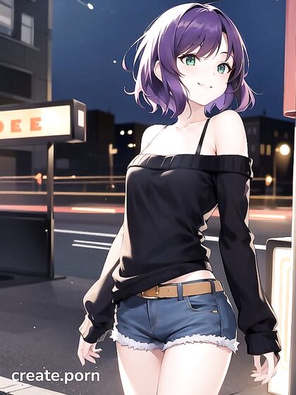 Medium-Ass Beauty in a Sexy Bra Takes the Street in Steamy Hentai AI Image