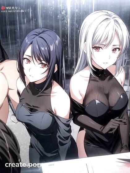 Mistress with Light Brown Skin Wears Seductive Off-Shoulder Dress in Hentai AI Sex Image
