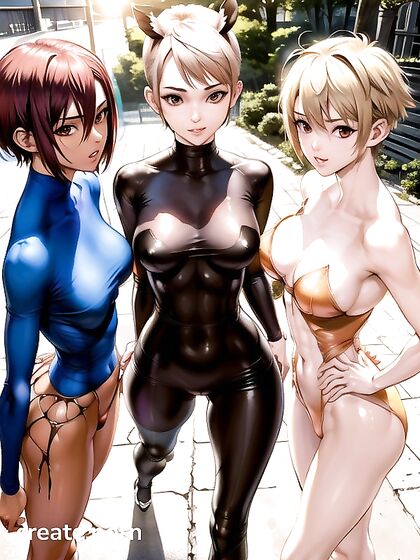 Muscular Man in Carnival Mask and Tight Outfit for Hot Hentai AI Image