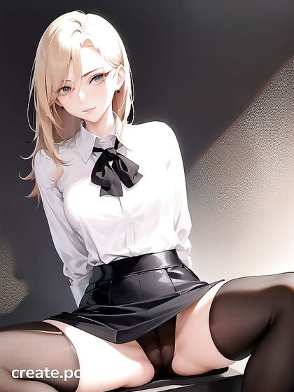 Skinny Milf Spreads Her Legs Wide for Steamy Hentai AI Image