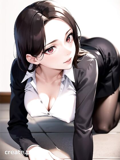 Skinny Teacher with Small Breasts Seduces in Steamy Hentai AI Image