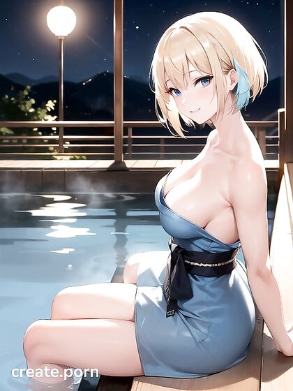 Waist-Level View of Her Seductive Stare in Hentai AI Image