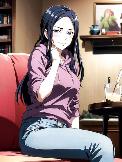 Casual Jeans and Hoodie Outfit Takes Center Stage in Sizzling Hentai AI Image