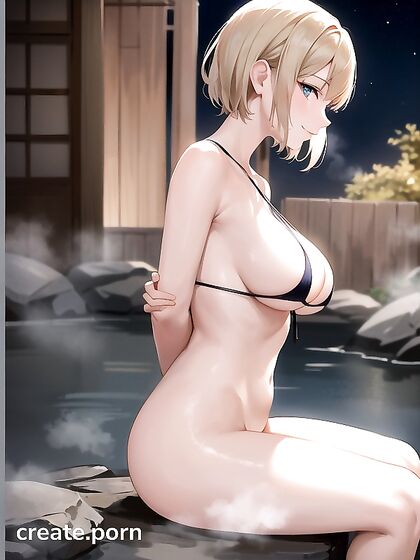 Sensual Busty Image with a Seductive SitDown in Hentai AI Image
