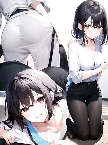 Happy Pastel hentai Character Gazes at You for Intense Pleasure