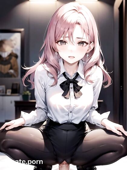 Skinny Teacher Gets Pleasured While Squatting in Hentai AI Image