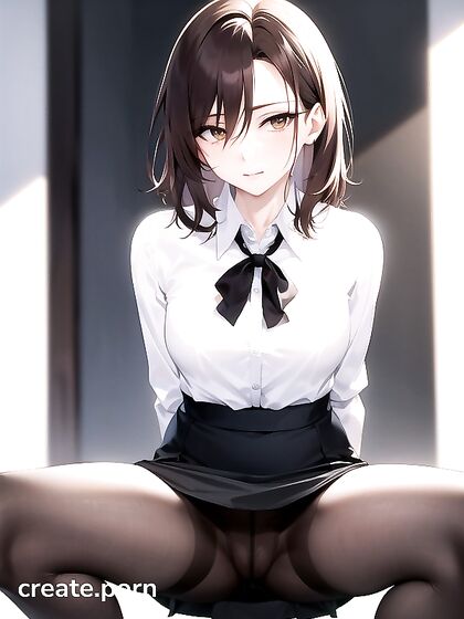 Small Breasts Teacher Spreads Her Legs for Seductive Hentai Pleasure