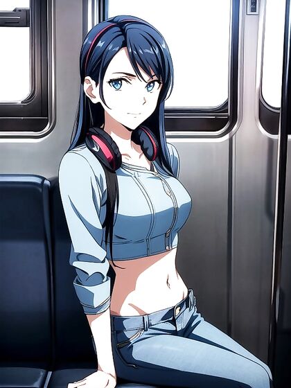 Bust Shot of Seductive Goddess in Jacket for Steamy Hentai AI Image