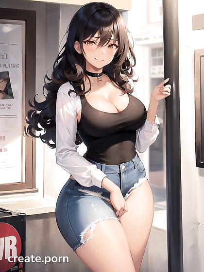Thick Teen 18+ Beauty in Form-Fitting Outfits Takes On Intense Hentai AI Image