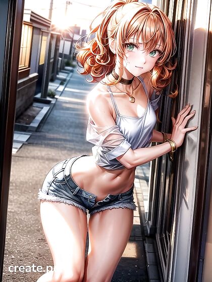 Detailed Green-Themed Solo Hentai AI Image with Vibrant Colors