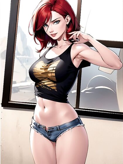 Pale-Skinned Beauty with Tiny 18+ Ass in Seductive Hentai AI Image