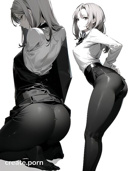 Seductive Young Woman with Small Breasts Teases in Erotic Hentai AI Image