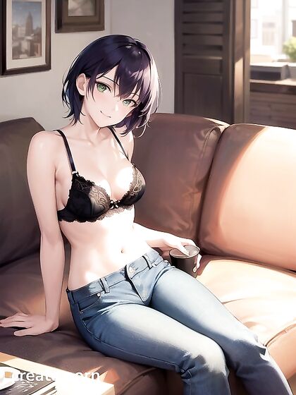 18-Year-Old Bra Model Seduces You in Mesmerizing Hentai AI Image