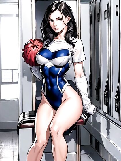 Teen 18+ Cheerleader Turns Up the Heat in SteamyComic Hentai AI Image