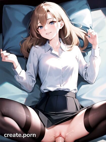 Skinny Teacher with Small Breasts Seduces in Hentai AI Image