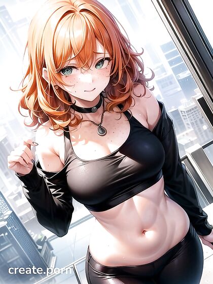 Seductive Wet Clothing and Chokers in Juicy Hentai AI Image