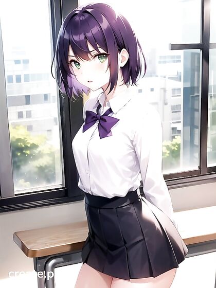 Pale-Skinned Beauty inMini Skirt Enjoying Short-Length Hentai Pleasure