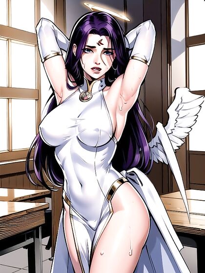 Rounded-Ass Warrior with Dark Brown Skin Dominates in Armor-Filled Hentai AI Image