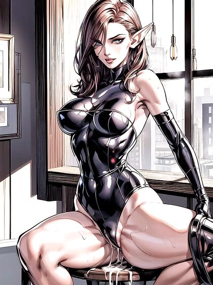 Busty Elf with Pointy Ears Seduces in Erotic Hentai AI Image