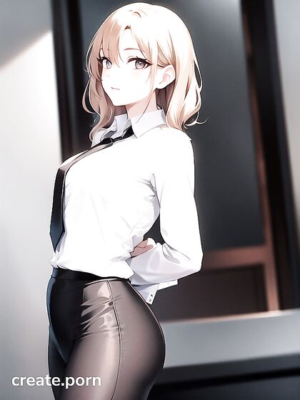 Skinny Small-Breasted Teacher Seduces in Naughty Hentai AI Image