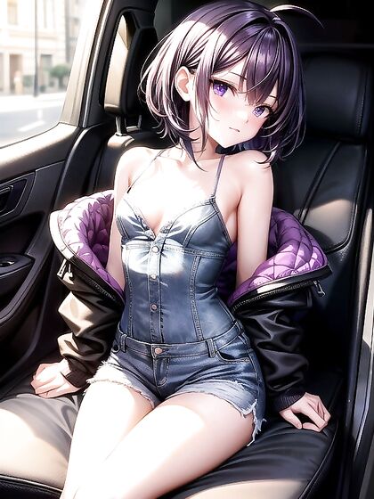 Embarrassed Girl 18+ Sitting Down in Wallpaper Background Hentai Pleasure