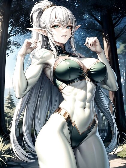 Muscular Elf with Pointy Ears Enjoying Blissful Hentai Moments