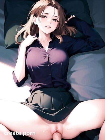 Skinny Teacher with Small Breasts Takes on Horny Students in Hentai AI Image