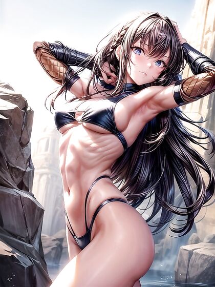 Flexible Fitness Yogini Shows Off Her Moves in Sensual Hentai AI Image