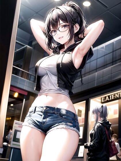 Mall Hoodie Encounter - Steamy Pullover Action in Hentai AI Porn