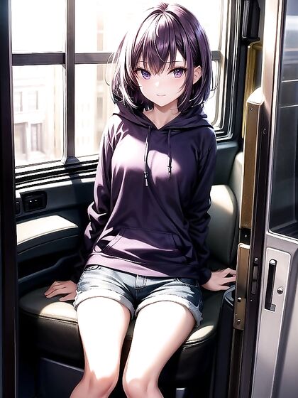 Purple Wallpaper Seduction - Intense Car Hentai AI Image