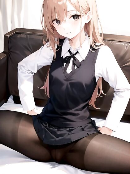 Skinny Girl 18+ with Small Breasts Shows Off Her Flexibility in Hentai AI Image