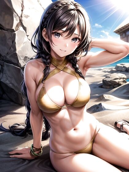 Armor-clad Seductress Gets Wild at Noon in Steamy Hentai AI Image