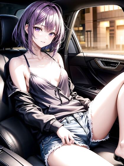 Skinny Girl 18+ with Small Breasts Wears Hoodie for Steamy Hentai AI Image
