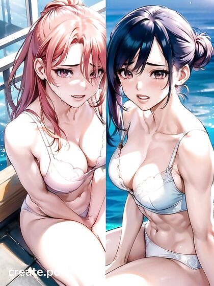 Purple-Skinned Beauty with Hair Bun Tops It Off in Hot Hentai AI Image